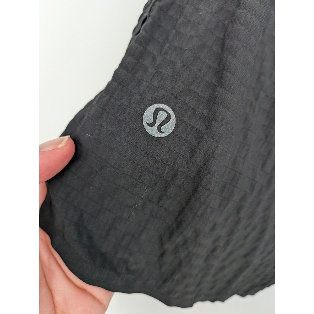 Lululemon Surge Lined Short Mens Large Black Seersucker Running Athletic Active - Picture 7 of 9